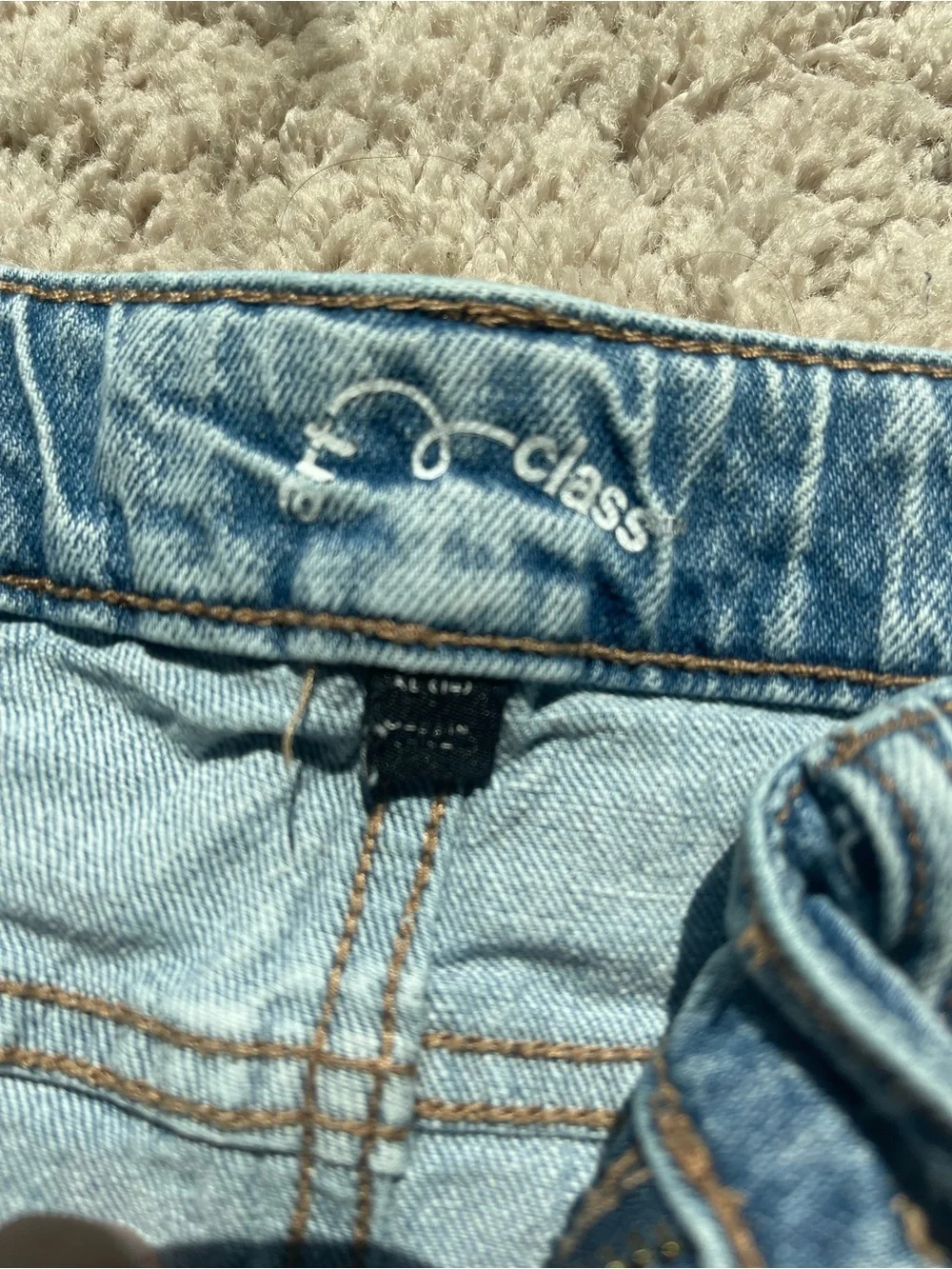 Art class denim shorts